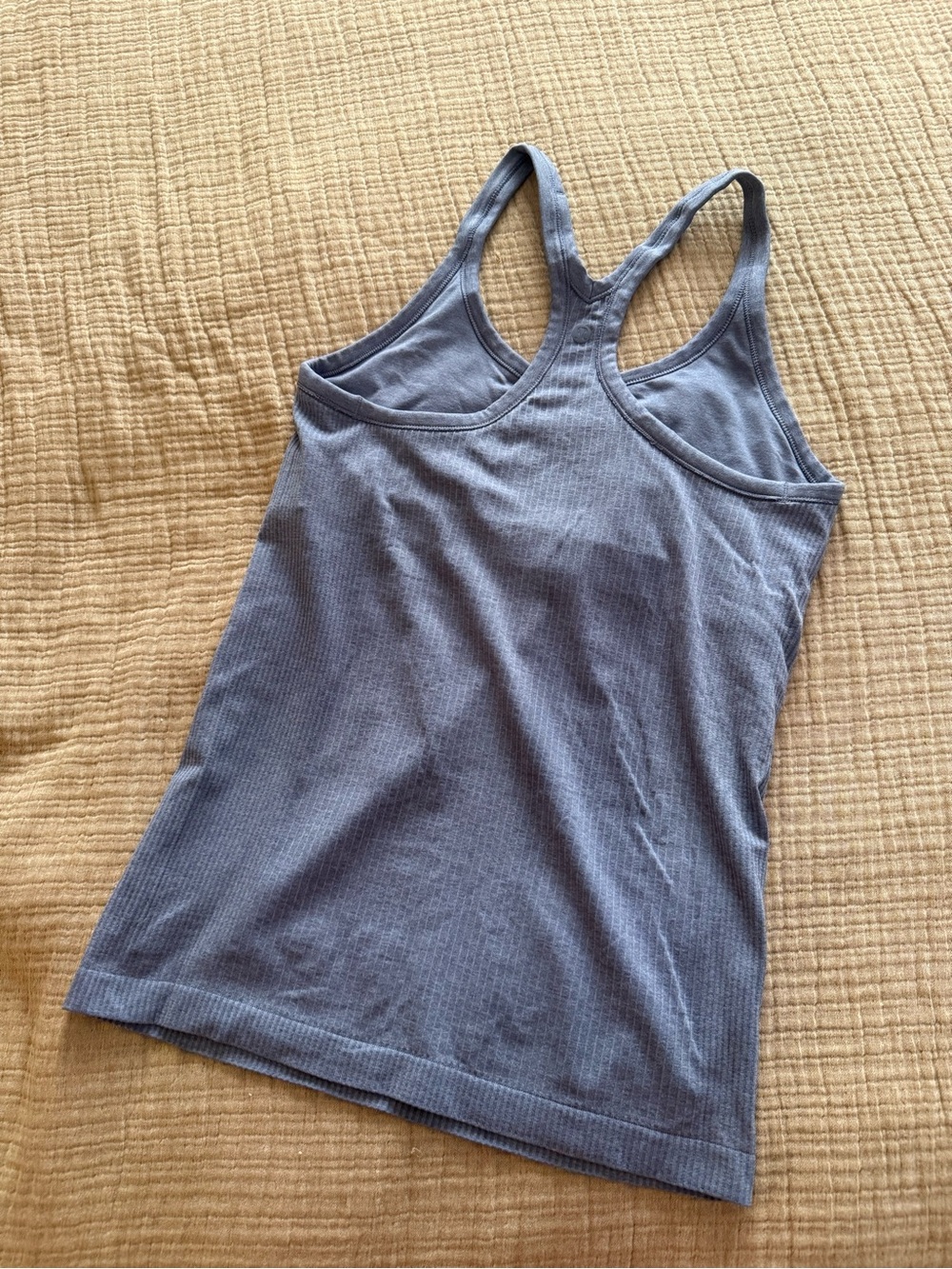 lululemon athletica Ribbed Racerback Tank - Blue Gray - Picture 2 of 4